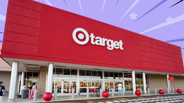 Target store with light purple background