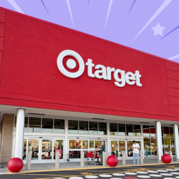 Target store with light purple background