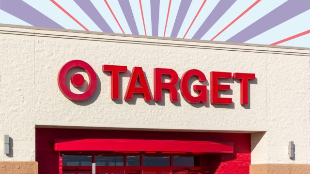 Target store with colorful background