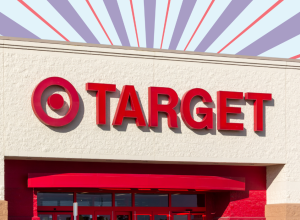 Target store with colorful background