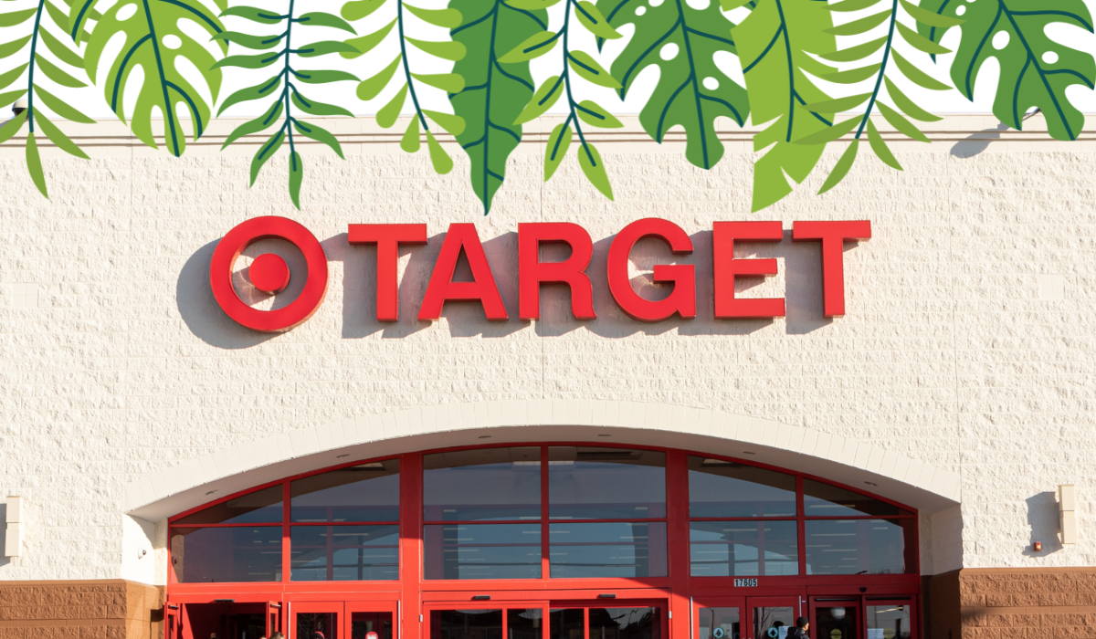 Target store with a greenery background