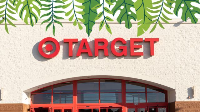 Target store with a greenery background