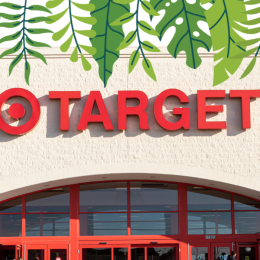Target store with a greenery background