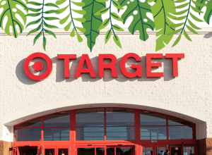 Target store with a greenery background