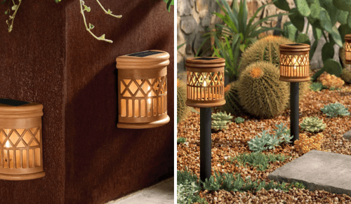 woven pathway lights