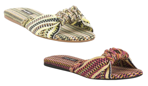 colorful braided sandals