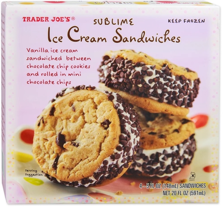 Trader Joe's Sublime Ice Cream Sandwiches