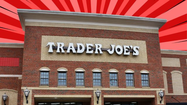 Trader Joe's store with a red background