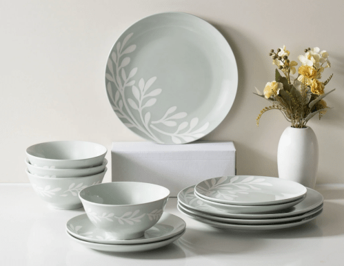 pale green plates