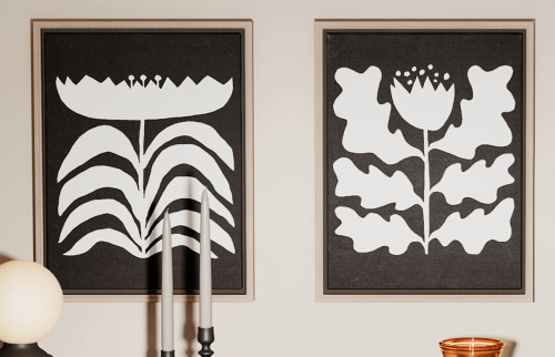 black and white wall art