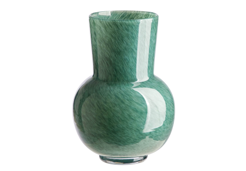 green vase