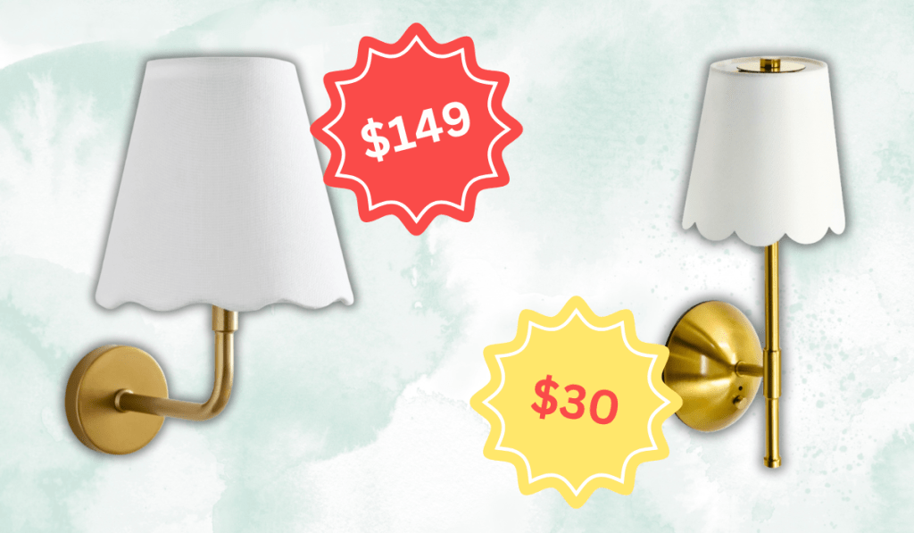 gold and white wall sconces