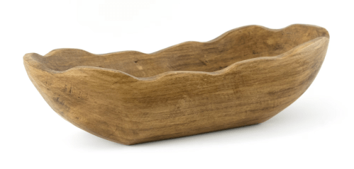 wooden oval bowl