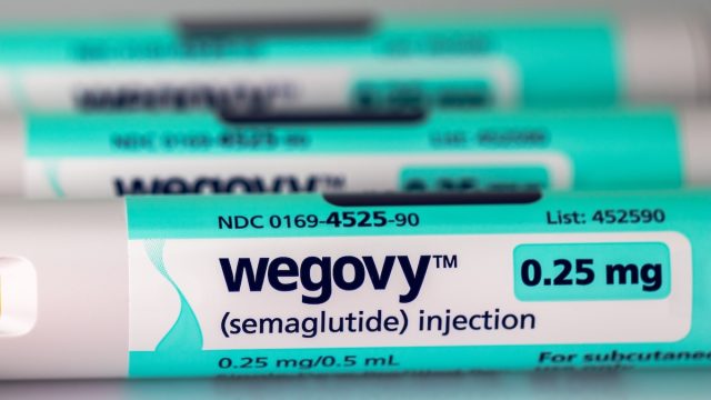 closeup of Wegovy injection pens
