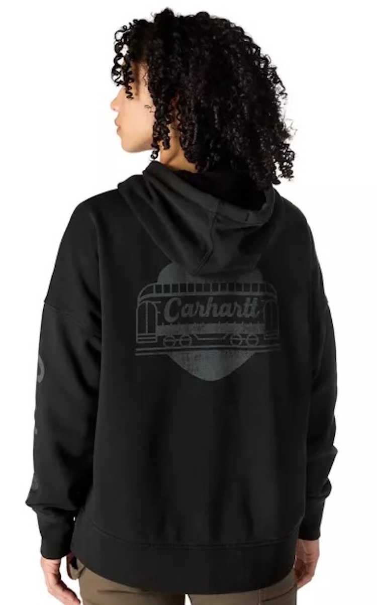 Carhartt Women's Oversized-Fit Midweight Hooded Heart Graphic Sweatshirt