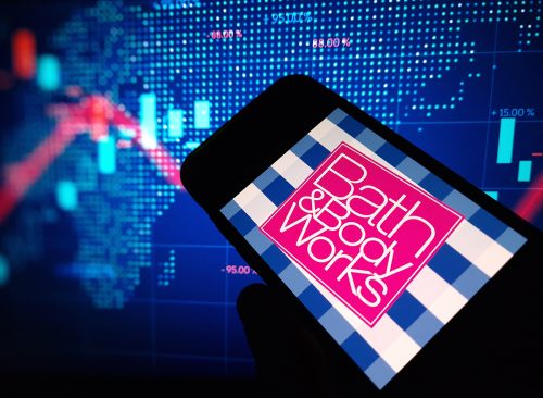 Bath and Body Works company logo displayed on mobile phone