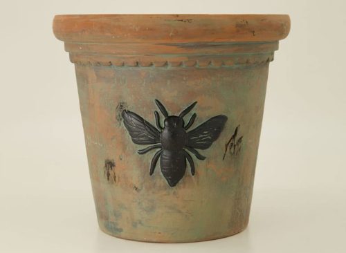 Bee Terra Cotta Flower Pot - Large