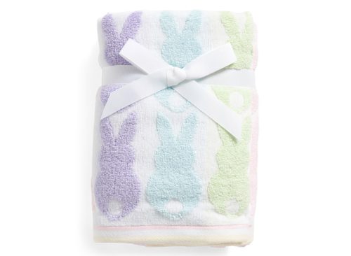 CARO HOME 2pk Rainbow Bunny Rows Hand Towels