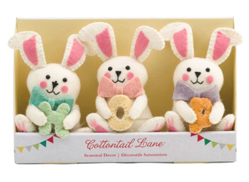 COTTONTAIL LANE Set Of 3 Wool Bunnies