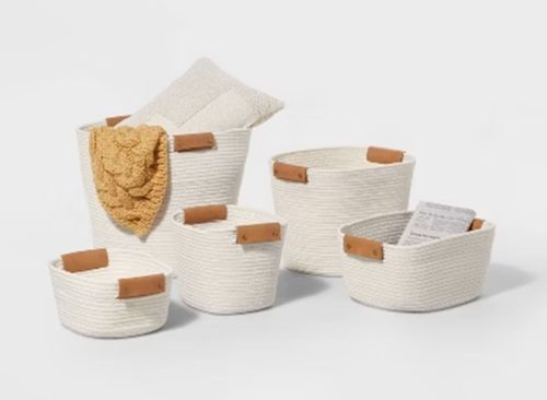 Decorative Coiled Rope Baskets Collection - Brightroom