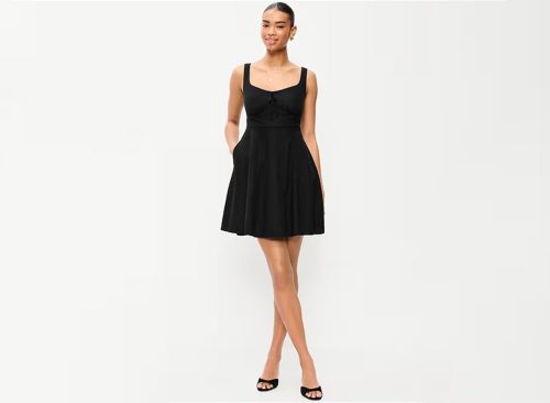 Fit & Flare Linen Mini Dress