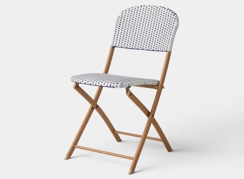 French Cafe Outdoor Folding Patio Accent Armless Chair Beige - Threshold™