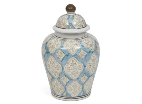 GALT 7x12 Tile Patterned Ginger Jar With Lid