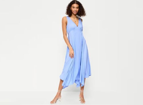 Handkerchief Hem Midi Dress