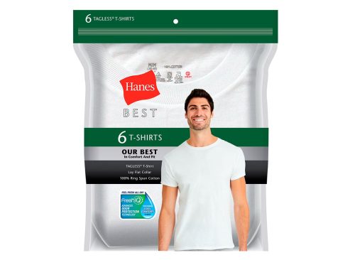 Hanes Men's Best 6-Pack Crew T-Shirt