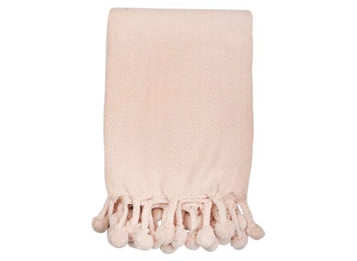 Hello Honey® Woven Cotton Pom Pom Throw