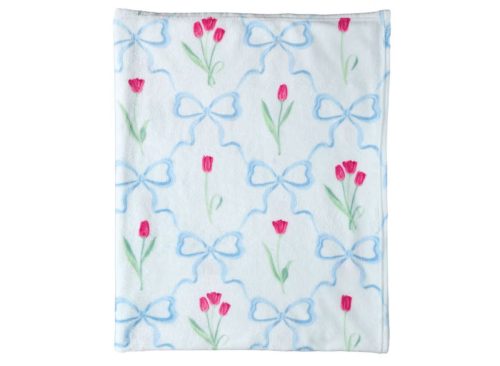 KIRKTON HOUSE 50" x 60" Easter Plush Throw - Bows