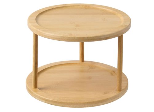 KIRKTON HOUSE Bamboo Kitchen Organizer, Tier Turntable, Natural