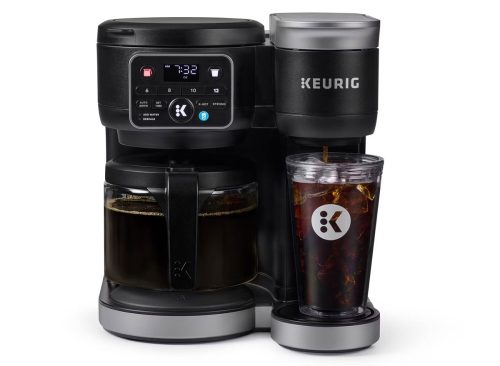 Keurig K-Duo Hot & Iced Single-Serve & Carafe Coffee Maker Black: Electric Drip Coffee Pot, 72 oz Capacity