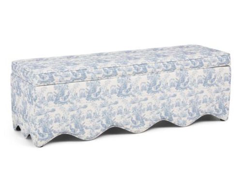 LILLIAN AUGUST 52x17 Scalloped Base Storage Bench