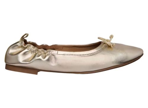 Ladies Slip On Flats - Pale Gold, 9
