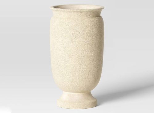 Large Plastic Outdoor Planter Pot Cream 12"x12" - Threshold™ designed with Studio McGee