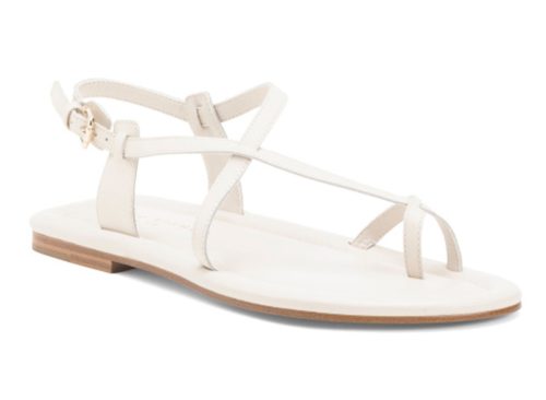 MARC FISHER LTD Leather Gerty Flat Sandals