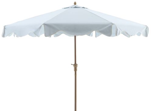 My Texas House 9ft Round Market Patio Umbrella, Blue