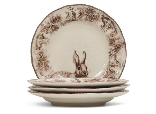 PTS Set Of 4 Porcelain Salad Plates