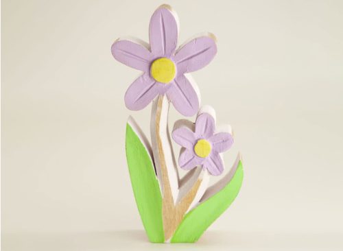 Purple Wooden Flowers