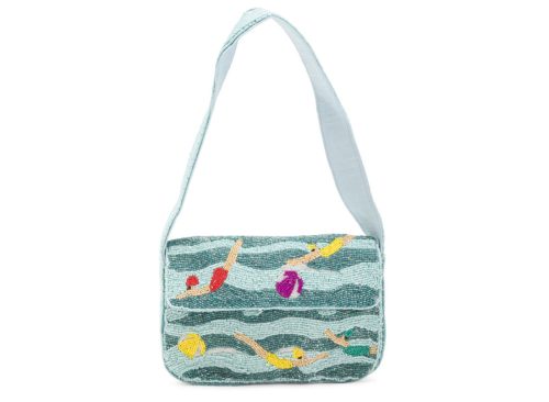 SOL AND MER Swimmers With Beach Ball All Over Hand Beaded Shoulder Bag