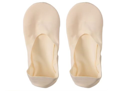 Smooth & Sleek No Show Socks - Beige, S