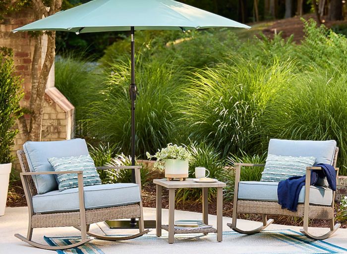 Allen + Roth Ivy Meadows 3-Piece Wicker Patio Conversation Set