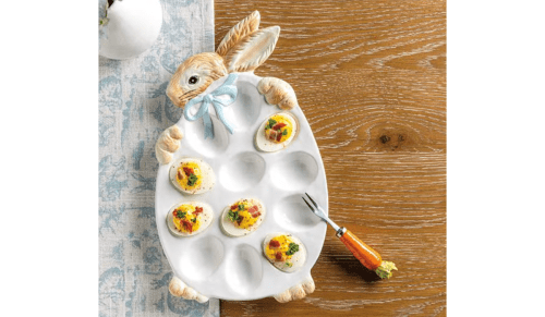 easter bunny deviled egg plate
