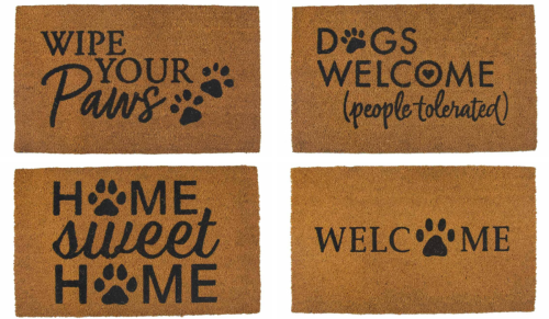 coir doormats with dog sayings