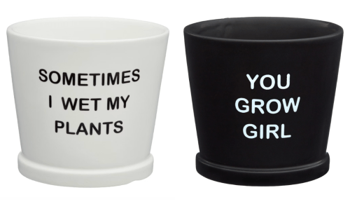 ceramic planters with funny sayings