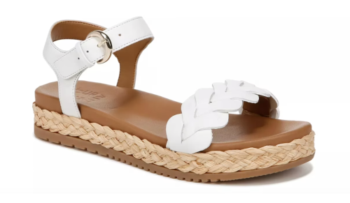 white sandals