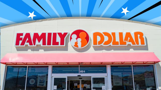 Family Dollar store with a blue background