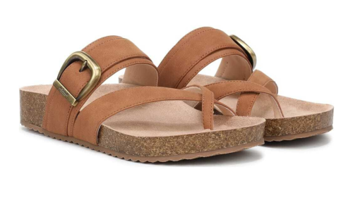 brown cork sandals