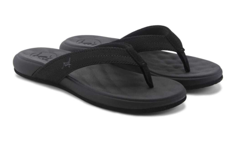 black flip flops